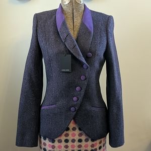 Walker Slater Emma Blazer Jacket Purple tweed